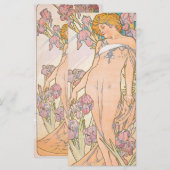 The Iris (1897) by Alphonseミュシャ・ブックマーク メニュー (正面/裏面)