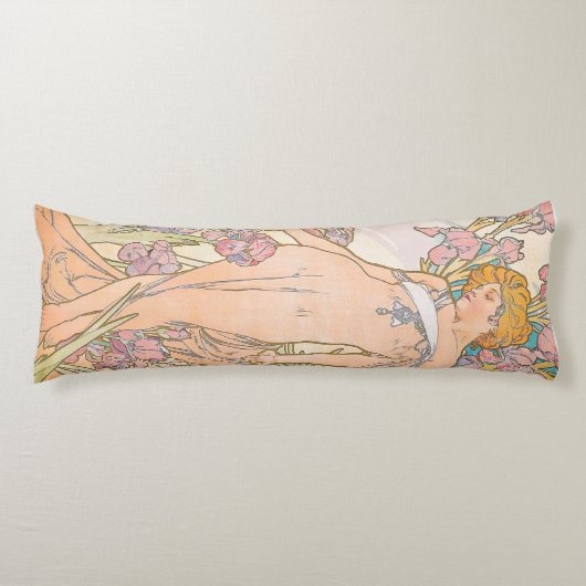 The Iris (1897) by Alphonseミュシャ ボディピロー (正面)