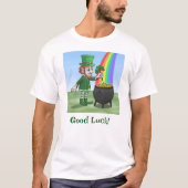 The Irish leprechaun and the pot of gold Tシャツ (正面)