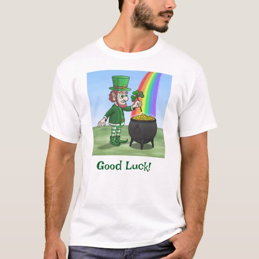 The Irish leprechaun and the pot of gold Tシャツ (正面)