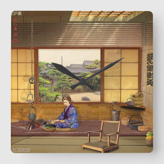 The Irori スクエア壁時計 (正面)