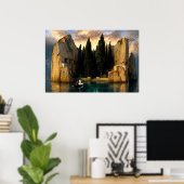 The Isle of the Dead by Arnold Böcklin ポスター (ホームオフィス)