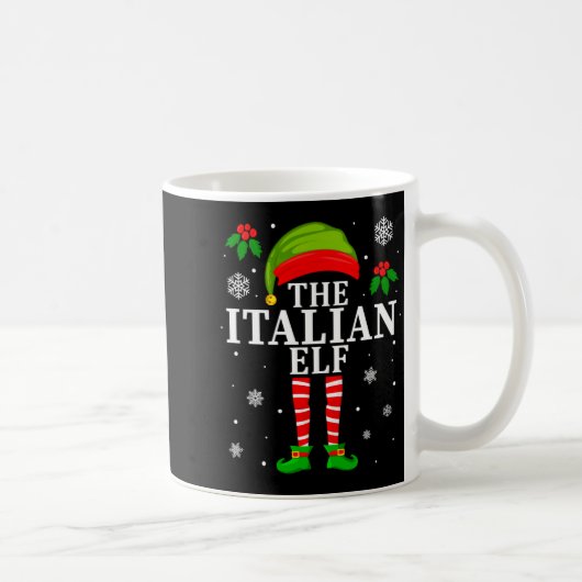 The Italian Elf Family Matching Christmas Pajama L コーヒーマグカップ (右)