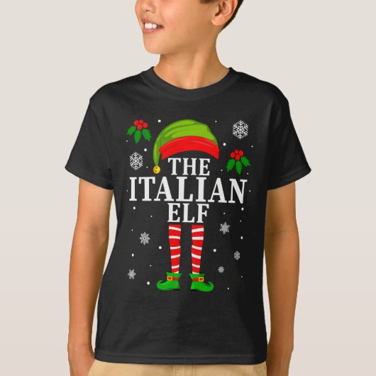 The Italian Elf Family Matching Christmas Pajama L Tシャツ (正面)
