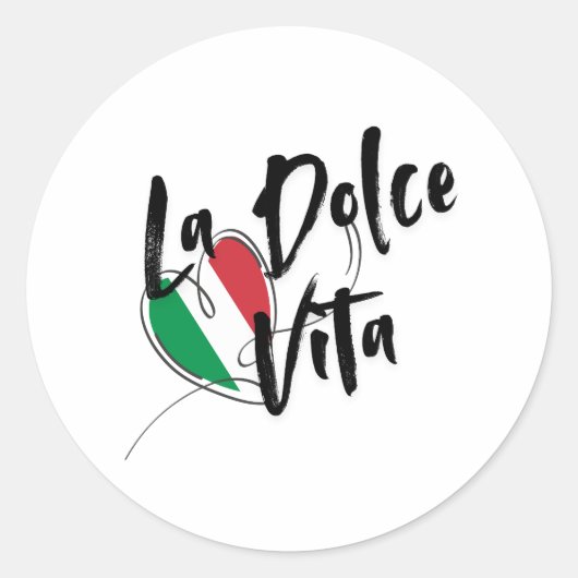 The Italian sweet life. La Dolce Vita ラウンドシール (正面)