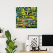 The Japanese Bridge (The Water-Lily Pond) by Monet ポスター (ホームオフィス)