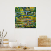 The Japanese Bridge (The Water-Lily Pond) by Monet ポスター (キッチン)