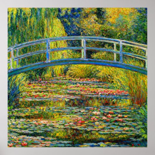 The Japanese Bridge (The Water-Lily Pond) by Monet ポスター (正面)