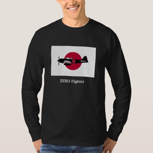The Japanese flag and Zero fighter Tシャツ (正面)