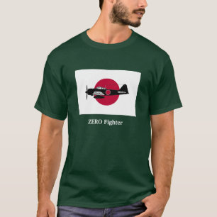 The Japanese flag and Zero fighter Tシャツ
