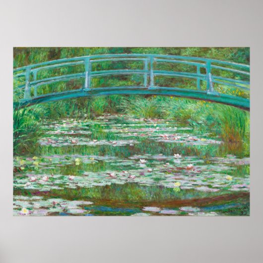 The Japanese Footbridge by Claude Monet ポスター (正面)
