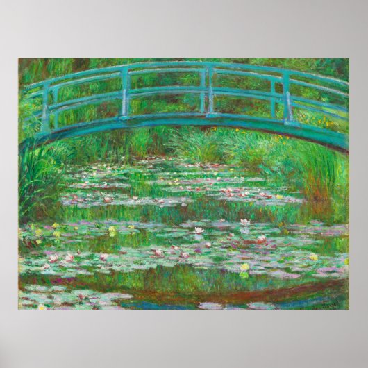 The Japanese Footbridge Claude Monet ポスター (正面)