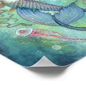 The Jellies Mermaid and Jellyfish Fantasy Art ポスター (角)