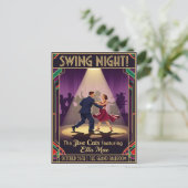 The Jive Cats Swing Night ビンテージ ポストカード (スタンド正面)