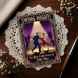 The Jive Cats Swing Night ビンテージ ポストカード