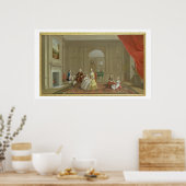 The John Bacon Family, c.1742-43 (キャンバス上の油) ポスター (キッチン)