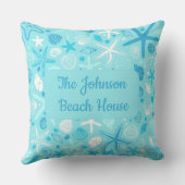 The Johnson Beach House Pillow, Cute Sea Pattern クッション (裏面)