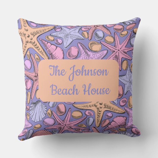 The Johnson Beach House Pillow, Fantasy Sea Patter クッション (裏面)