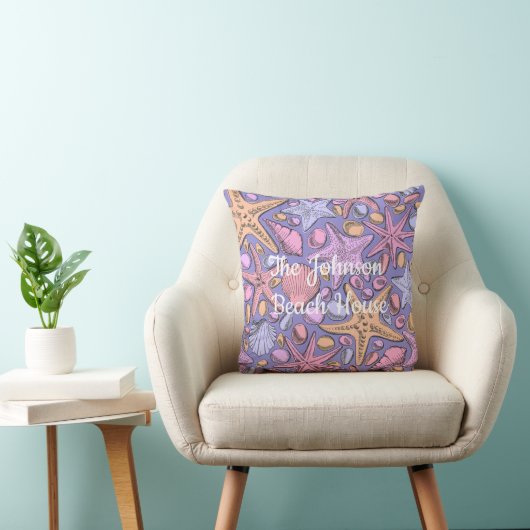 The Johnson Beach House Pillow, Purple Fantasy クッション (椅子)