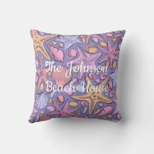 The Johnson Beach House Pillow, Purple Fantasy クッション (裏面)
