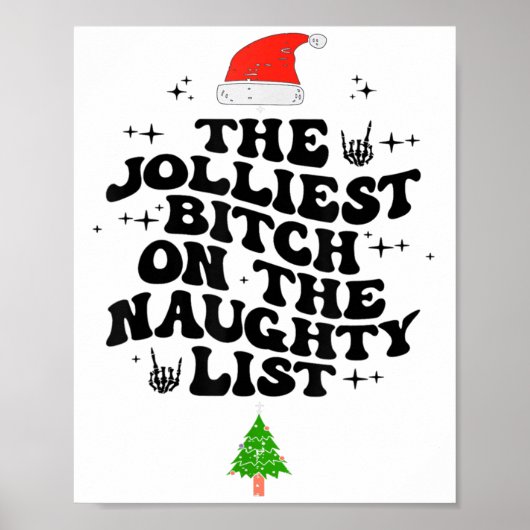 The Jolliest On The Naughty List Funny Christmas  ポスター (正面)