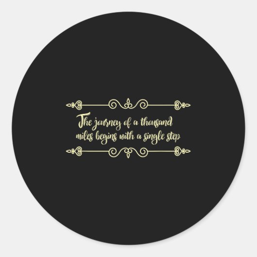 The Journey Begins With A Single Step Philosophy Q ラウンドシール (正面)