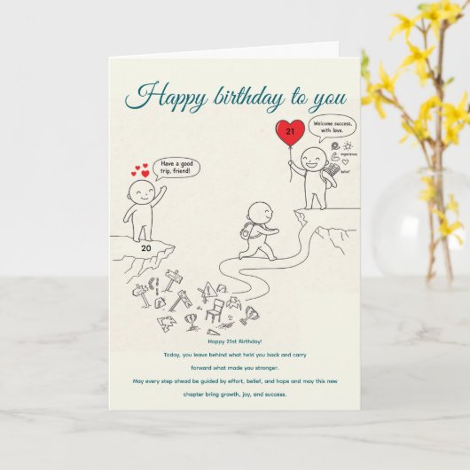 The Journey Continues,birthday カード (黄色い花)