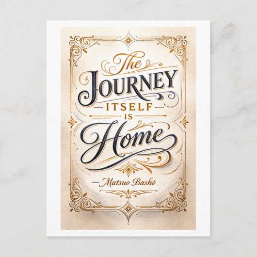 "The Journey Itself Is Home" Basho ポストカード (正面)
