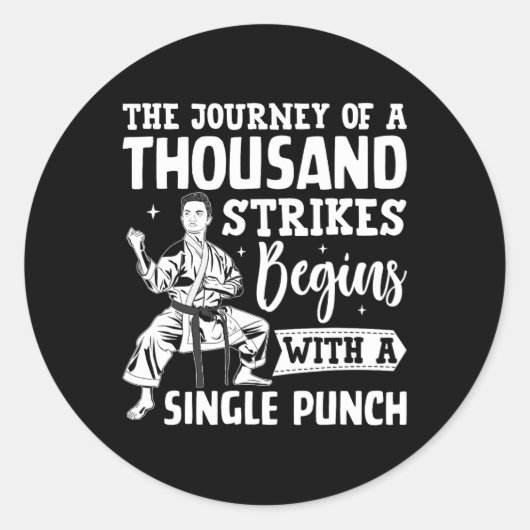 The Journey Of A Thousand Strikes Begins With A Si ラウンドシール (正面)