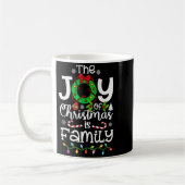 The Joy Christmas Is Family Matching Xmas Men Wome コーヒーマグカップ (左)