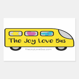 The Joy Love Busロゴスタンプ 長方形シール