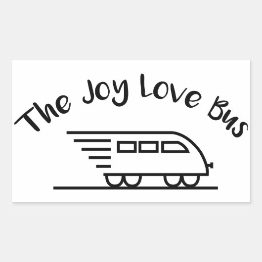 The Joy Love Bus Speedy Logoステッカー 長方形シール (正面)