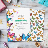 The Joy of Butterflies 10th Birthday Invitation 招待状