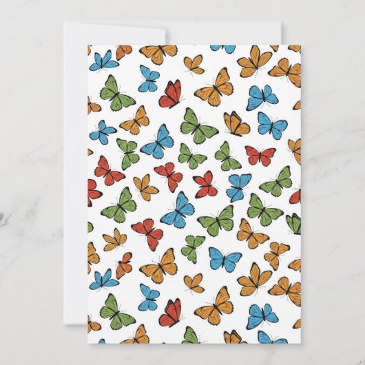 The Joy of Butterflies 9th Birthday Invitation 招待状 (裏面)