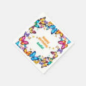 The Joy of Butterflies Birthday Party スタンダードカクテルナプキン (角)
