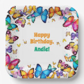 The Joy of Butterflies Birthday Party ペーパープレート (正面)