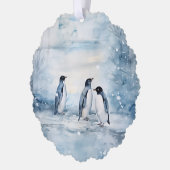 The Joy of Christmas Is Family Penguin Family オーナメントカード (左)