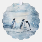 The Joy of Christmas Is Family Penguin Family オーナメントカード (正面)