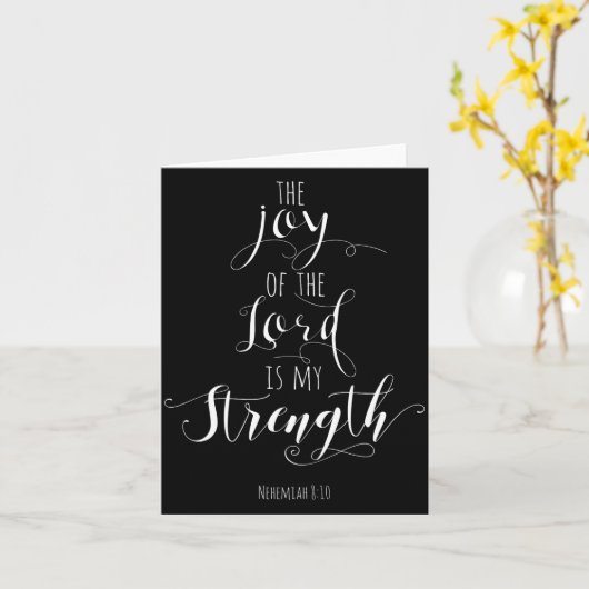The Joy Of The Lord Is My Strength Christian カード (黄色い花)