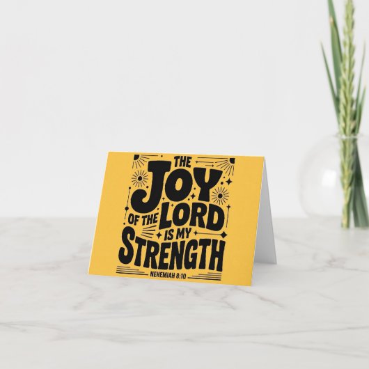 The Joy Of The Lord Is My Strength Christian サンキューカード (正面)