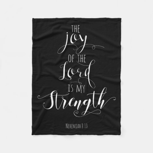 The Joy Of The Lord Is My Strength Christian  フリースブランケット (正面)