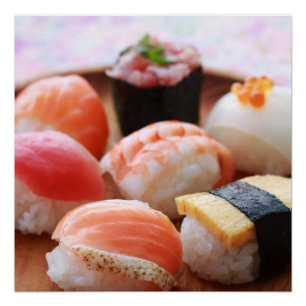 The joy of warm sushi - a moment of gentle nigiri ポスター