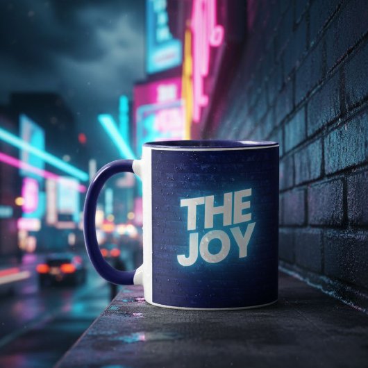The Joy Typography Wall Brick Pattern Two-Tone Mug マグカップ