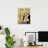 The Judgement of Paris, 1920-30 (pochoir print) ポスター (ホームオフィス)
