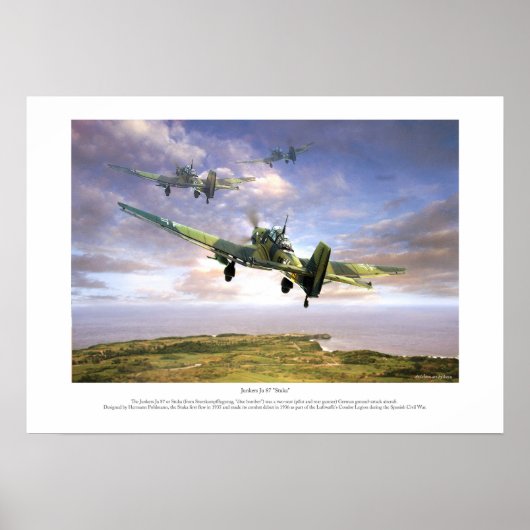 The Junkers Ju 87 " Stuka " ポスター (正面)