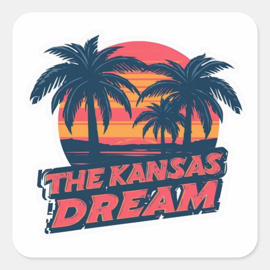 The Kansas Dream American Retro Summer スクエアシール (正面)