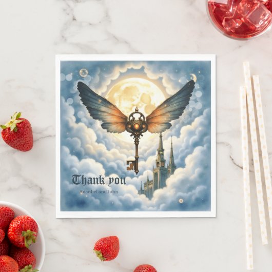 The Key of Eternity – Steampunk Wings  スタンダードランチョンナプキン (インサイチュ)