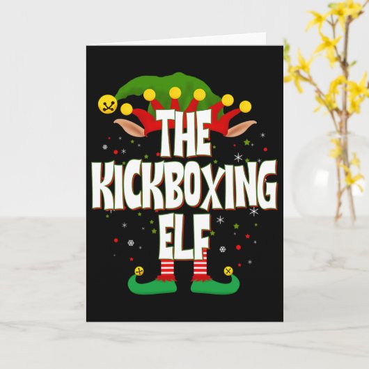 The Kickboxing Elf Christmas  カード (黄色い花)