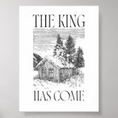 The King Has Come Cabin Christmas Wall Art ポスター (正面)