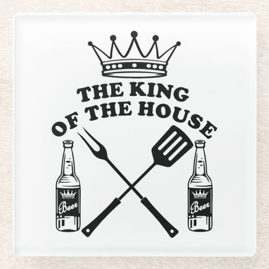 The King of the House Beer ガラスコースター (正面)